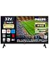 Philips(フィリップス) チューナーレステレビ 32インチ 量子ドット HD QLED スマートテレビ Google TV内蔵 HDR10/Dolby Audio対応 ネット動画視聴可能 地上波受信なし 音声検索可能 HDMIケーブル付き 日本語対応