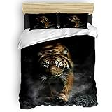 Duvet Cover Set Printed 4 Pcs Bedding Set Queen Size Include Duvet Cover, Bed Sheet, Pillow Shams Be