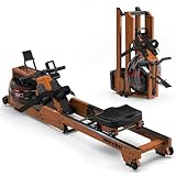 Water Rowing Machine for Home Use, WENOKER Wooden Foldable...