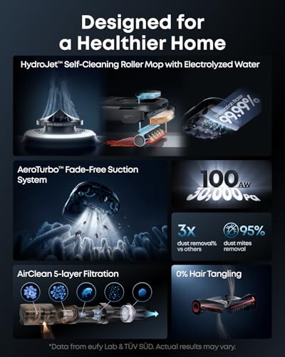 eufy Omni S2 Robot Vacuum and Mop Combo, 30,000 Pa, 99.99% Germ photo 8