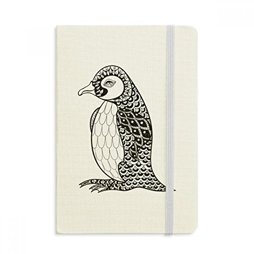Carnet A5 Pingouin humain peinture couverture souple pour ordinateur portable tissu multicolor