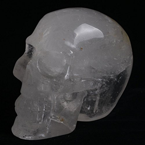 Hongjintian Crystal Natural Clear Quartz Skull 4.25"L 1.98Lbs #TOP1