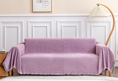 Deep Dream Chenille Sofa Cover, Sectional Couch Covers, Couch Covers For 3 Cushion Couch, Couch Cover For Dogs (X-Large, 71" X 118", Purple) #TOP7