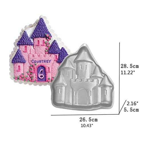 Image of Ulalaza Aluminum Cake Mold 3D Castle Shape Baking Pan DIY Birthday Cake Mould Kitchen Supplies