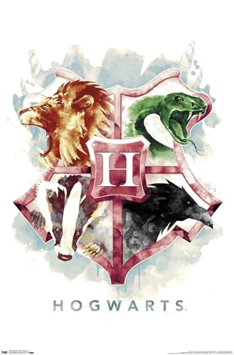 Hogwarts House Crests Wall Poster