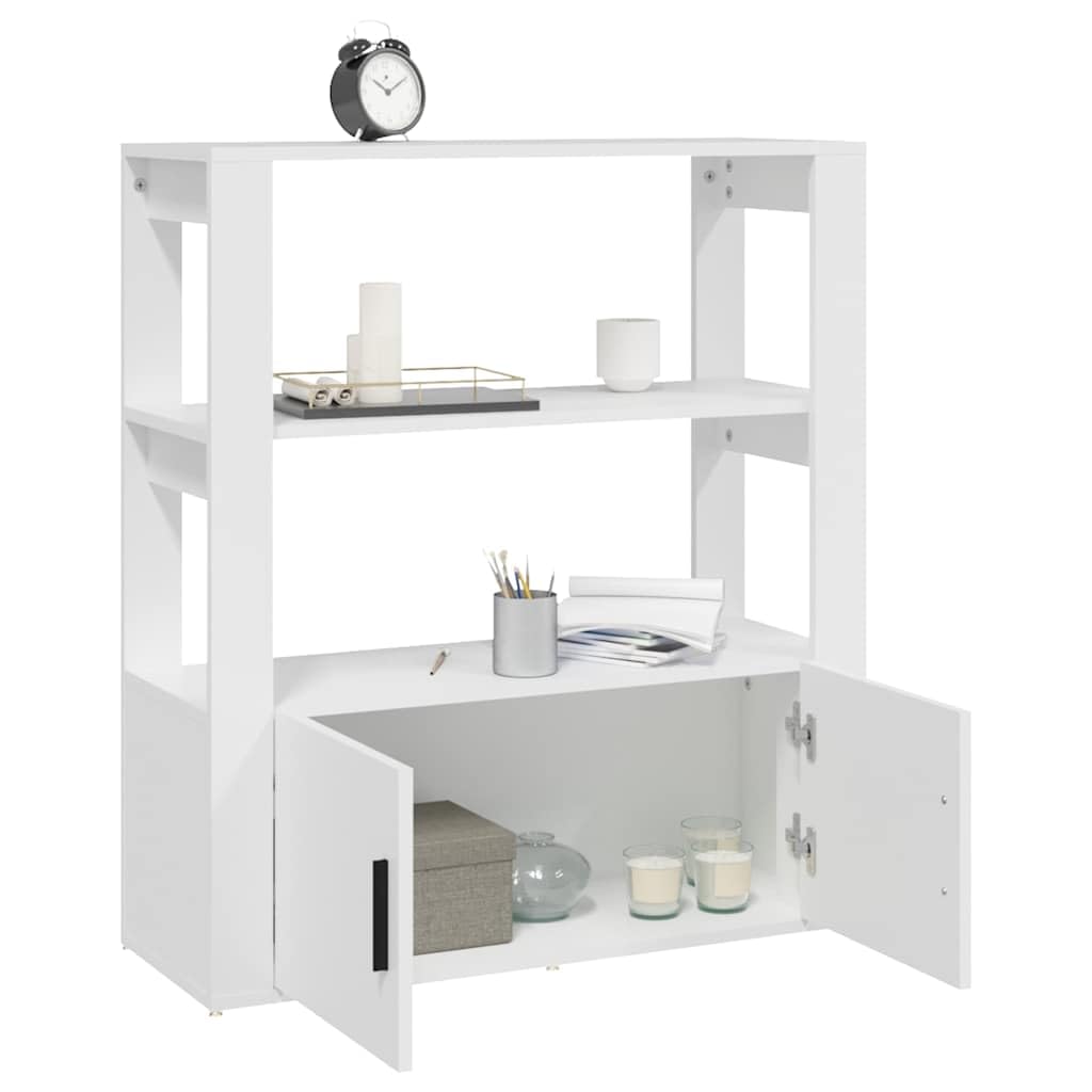 Credenza bianca, 80 x 30 x 90 cm, in legno