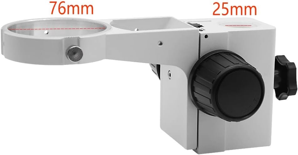 Microscope Accessories Kit 76mm Diameter Adjustable Zoom Stere Microscopes Focusing Holder Focusing Bracket for Tinocular Microscope Binocular Microscopio Microscope Slides(76mm White Holder)
