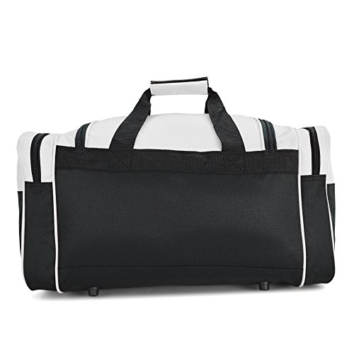 Image of DALIX 21 inch Sports Duffle Bag Gym Travel Pack in White