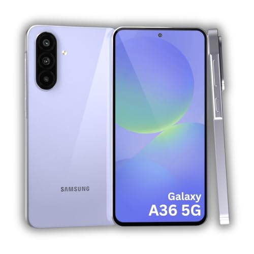 Image of Samsung Galaxy A36 5G 2025 | 128GB, Dual SIM | 6.7 inch 120Hz AMOLED, IP67 Water Resistant, Android 15 | International Model Factory Unlocked for T-Mobile & Global | 25W Fast Charger Bundle (Lavender)