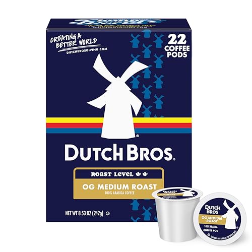 Dutch Bros OG Medium Roast Coffee Pods, 22 Count for Keurig