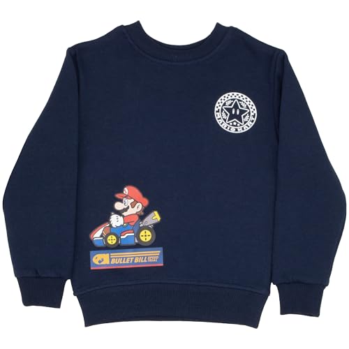 Image of Nintendo Super Mario Bros Boy's 2-Piece Long-Sleeved Shirt and Pants Set - Sweatshirt & Joggers Bundle for Kids and Toddlers
