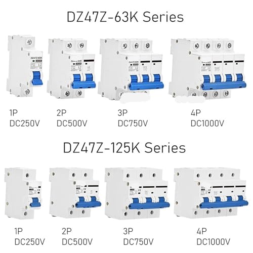Disyuntor de CC para evitar cortocircuitos en paneles solares de 750V 32A 2