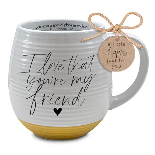 Taza de cerámica cilíndrica con mensaje inspirador 18 oz