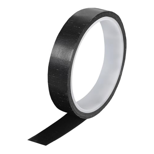 Image of MECCANIXITY High Temperature Tape 20mm PTFE Coated Fabric Tape Heat Resistant Tape for Vacuum Sealers Adhesive Tape 10m /33ft Black 0.13mm Thickness