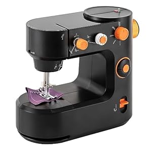 FHSM-398 Naaimachine voor beginners, draagbare naaimachine met led-naailicht, thuis, tweeweg-naaien, zwart
