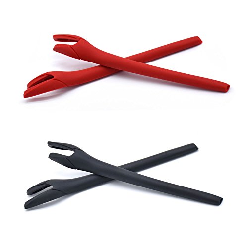 Earsocks Radar EV Path antidérapants avec ce kit caoutchouc rouge noir haute adhérence