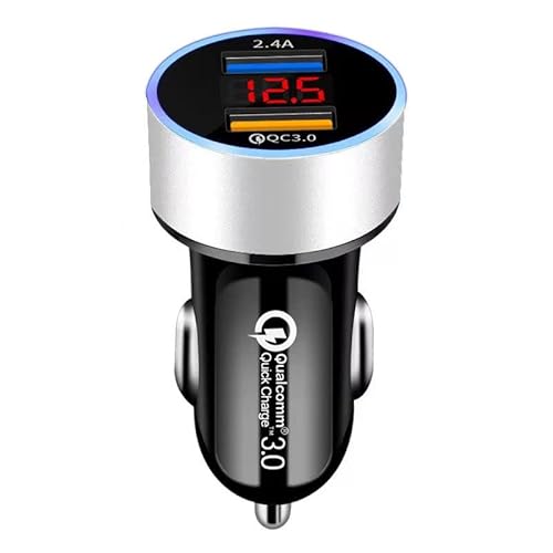 y2024Łzԍڏ[d ILYAML for Ԃ̓d 2USB|[g d 4.8Ad }[d LEDfW^fBXv[ USBJ[`[W[ d12`24VԑΉ y iPhone & android & IQOS 