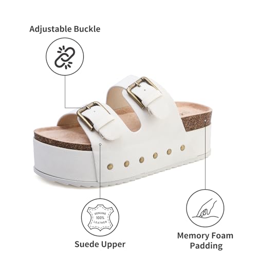 ziitop Womens Sandals Platform Sandals Women Comfortable Beach Essentials Memory Foam Slides for Women2