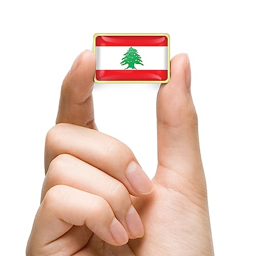 Image of 100 /Pcs Lebanon Flag Lapel Pins Bulk - Metal Lebanese Brooch Badge Souvenir