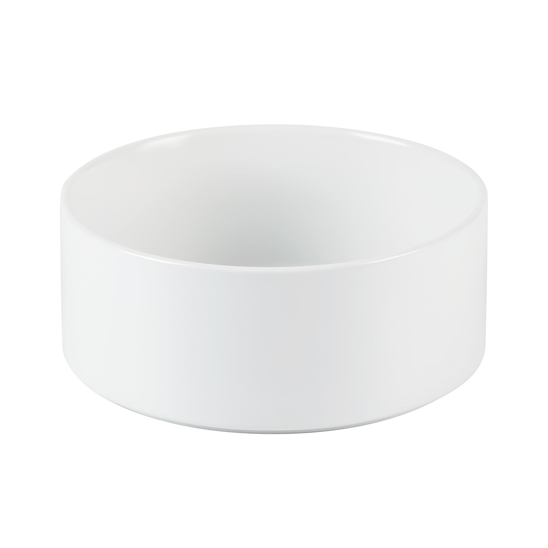 Havniva Ceramic Dog Bowl, Food and Water Bowl for Medium Breed Dog, Pet Bowl for Replacement (7.3 inch, Single Bowl, White)