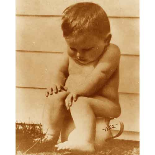 DS Decor Photos Quality Digital Print of a Vintage Photograph - Potty Boy Sepia Tone8x10 inches - Matte Finish