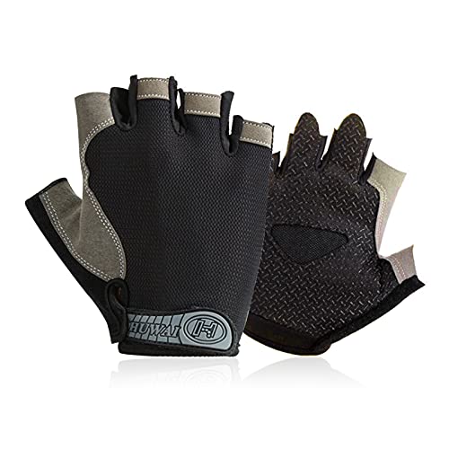 Keleily Guantes de Ciclismo,1par Bicicleta de Medio Dedo,Guantes de Ciclismo para niños, Guantes Deportivos sin Dedos Acolchados con Gel Guantes para montarpara Acampar Entrenamiento Remo Yoga