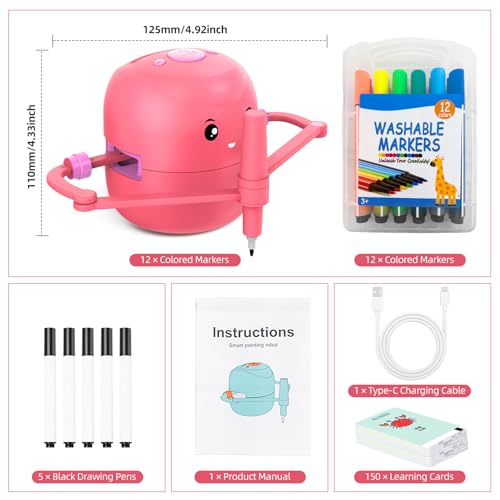 Robot de dibujo para niños con tarjetas y voz interactiva paso a paso 3