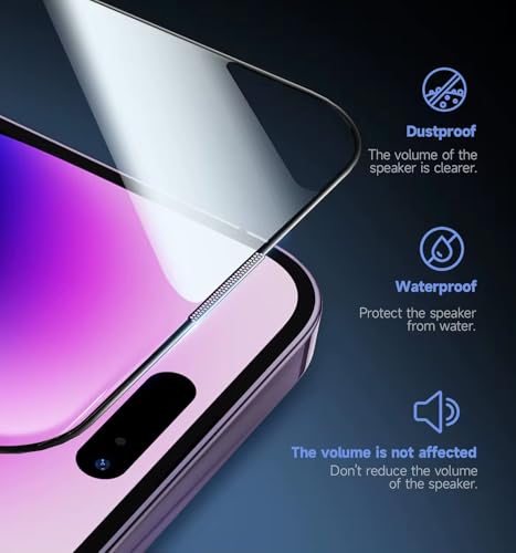 Image of amazon basics [Auto Align Quick Fix Tempered Glass Screen Protector for iPhone 17 Pro Full Screen Coverage Edge to Edge 9H HD Glass with Easy Installation Kit. Clear