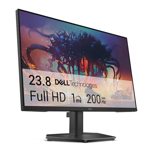 Dell 24 Gaming Monitor - SE2425HG, Full HD (1920x1080), 200Hz, Fast IPS, 1ms, AMD FreeSync Premium, 99% sRGB, VESA (100x100mm), DisplayPort, 2 HDMI, 3 Jahre Garantie, Schwarz