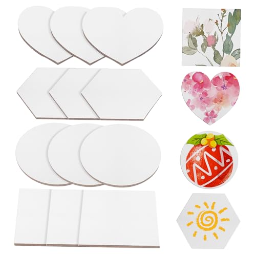 ULTECHNOVO 16piezas Lienzos Pequeños Magnéticos Para Pintura Tablero De Manualidades Duradero Paneles Creativos Para Notas y Decoración Frigorífico Para Hogar Oficina y Escuela