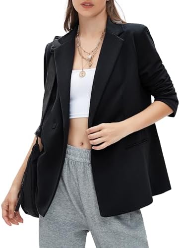 EXLURA Women's Business Casual Blazers Lightweight Long Sleeve Kn...