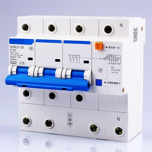 Disjoncteur différentiel 3P+N 80A pour protection électrique triphasée TNC - 2
