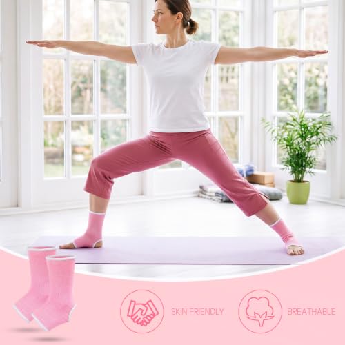 Image of Haysandy 4 Pcs Ankle Brace Support, Pink, Adults