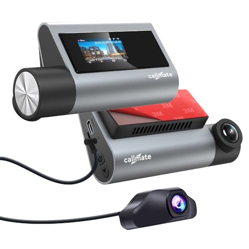 Image of CALLMATE Roadvoyager 4K Ultra HD Car Dashboard Camera, 1.47 Inch Display, Dual Recording (Parking Monitor, G-Sensor) with Easy Installation (App Control, 170 Wide Angle Lens) Support Upto 256 GB