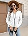 Totatuit Women's Zip Front Cardigan for Women Casual Jacket Lightweight Fashion Knitted Sweater with Zipper Fall Tops White X-Large