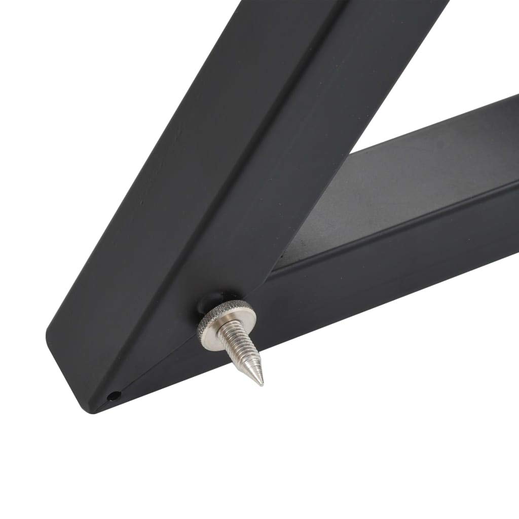 Set di 2 Supporti per Altoparlanti Monitor Studio in Acciaio Nero, Base Triangolare Stabile con Ramponi di livellamento e Piedi Gomma, Altezza regolabile tramite perno