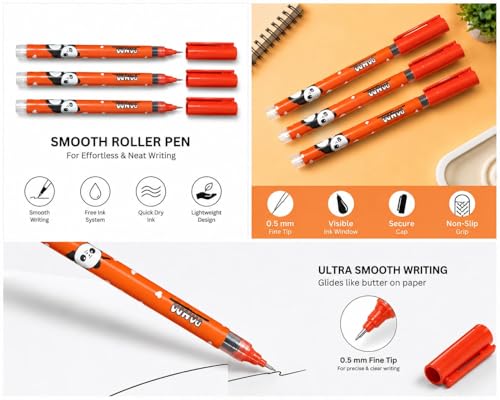 Image of Figo Panda Liquid Roller pen (Pack of 20) (Red)