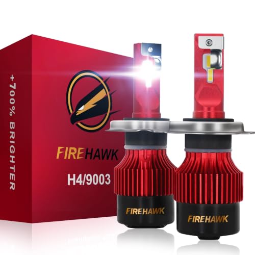 Image of Firehawk H4 9003 Bulbs 50000LM 700% Brighter 6000K IP68 Fog Light 2 Pack