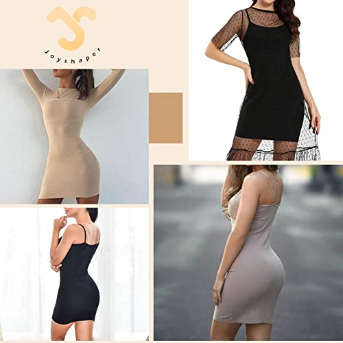 Joyshaper Women Slimming Full Slip For Under Dresses Full Body Shaping Control Slip Shaper Beige #TOP4
