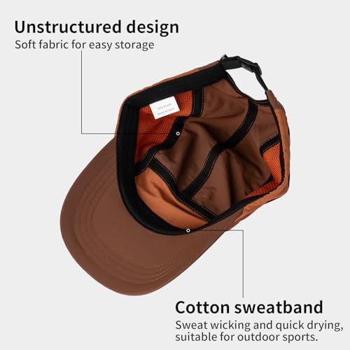 Image of Quick Dry Running Hat Adjustable Cooling Baseball Hat Breathable Sport Cap Reflective UPF 50+ Run Hats for Womens Men