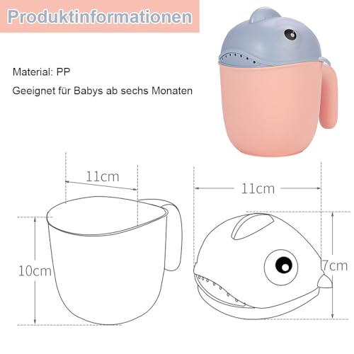 LdawyDE Haare Waschen Kinderschutz Haarwaschbecher Baby- und Kinder-Haarwaschbecher - Einfach und Interessant Haare waschen- Der perfekte Haarwaschbecher für Babys und Kleinkinder