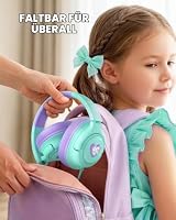 iClever Mädchen Kopfhörer Kinder mit 3,5 mm Kabel für Schule/Tablet/Reisen – Ansicht 7
