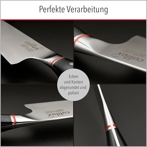 Foto von culilux® Kobe 2.0 Petty Messer 13 cm Gemüsemesser aus 14C28N Premium Schweden-Stahl 62 HRC ergonomischer G10-Griff Allzweck Spickmesser
