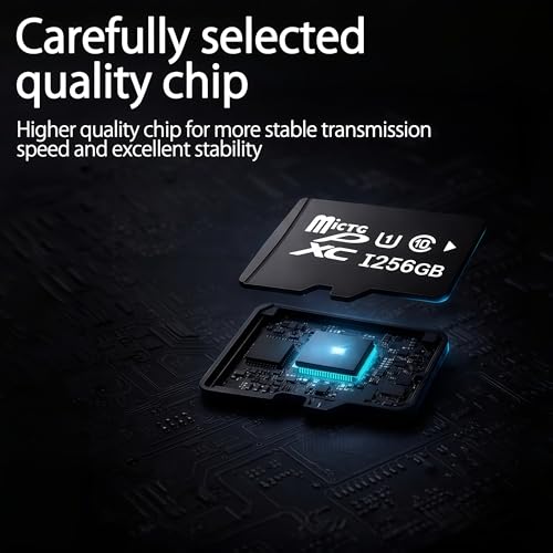 Image of 256GB High-Capacity TF Memory Card | Micro Memory Card for Smartphone, Tablet, Action Camera, Dash Cam & CCTV | Storage Expansion
