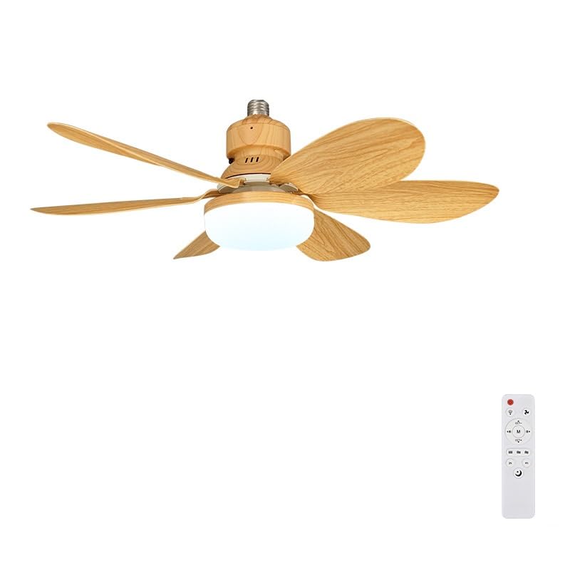 E27 E26 Ceiling Fan with Light and Remote,LED Ceiling Fans Dimmable
