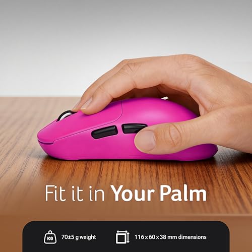 Image of Acer PopGo Wireless Gaming Mouse | 2.4G+BT5.4 Dual Mode | 500mAh Rechargeable Battery | Adjustable DPI Upto 6400 | Silent | 6 Buttons+Scroll Wheel | 10m Range | Windows, Mac Compatible - Rose Red