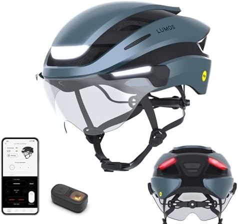 Lumos Ultra E-Bike Smart Helmet | NTA 8776 Certified | Front & Rear LED Lights | Retractable Face Shield | App Controlled | EBike, Scooter, Cycling, Bicycle | Adults, Men Women