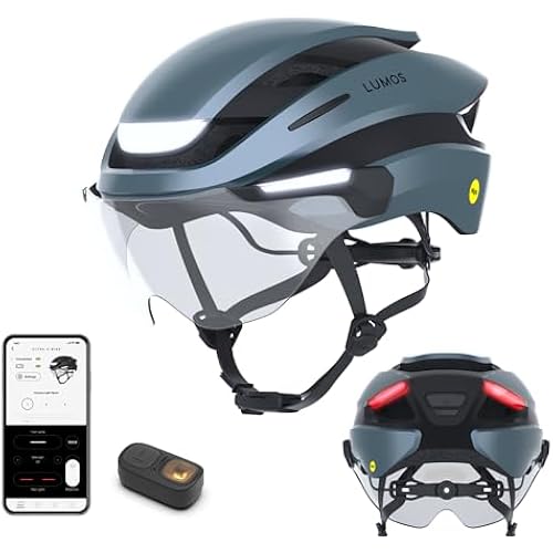 Lumos Ultra E-Bike Smart Helmet | NTA 8776 Certified | Front & Rear LED Lights | Retractable Face Shield | App Controlled | EBike, Scooter, Cycling, Bicycle | Adults, Men Women