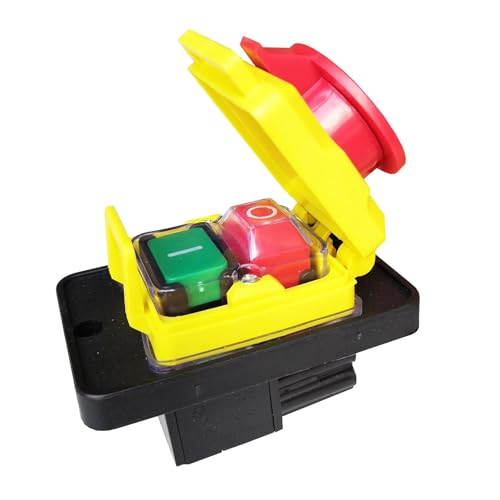 Image of Emergency Stop Switch CK5 CK-5 125V 250V 4 Pins Waterproof Electromagnetic Push Button Pushbutton Switches for Tools(110V) Switches