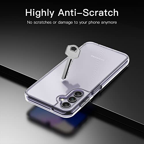 Image of JETech Cover Case for Samsung Galaxy A14 4G /5G 6.6-Inch, Non-Yellowing Shockproof Bumper Protective Phone Cover, Anti-Scratch Hard PC Back (Clear)